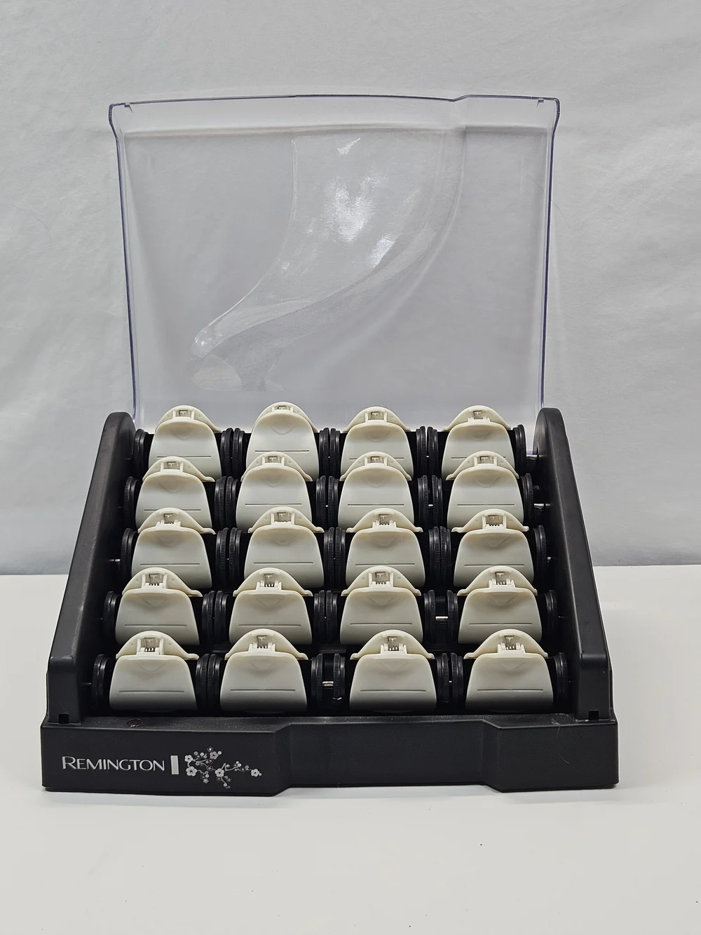 Remington T Studio H9000 Hot Rollers Hair Curlers Pearl Heated Ceramic 20 Clips